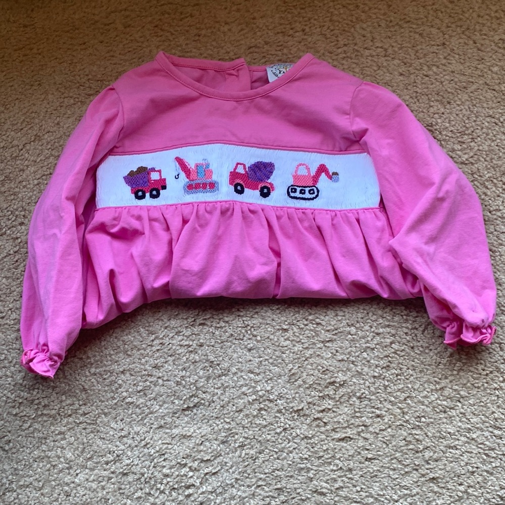 Sweet Southern Smocks Pink Construction Top